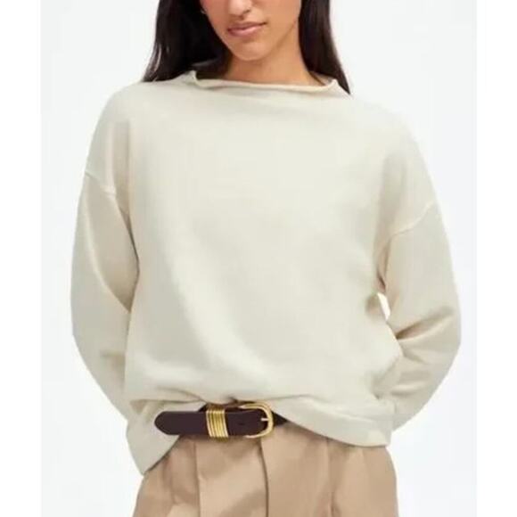 Madewell Sweatshirt Long Sleeve Funnel Neck NWT XS - Picture 1 of 11